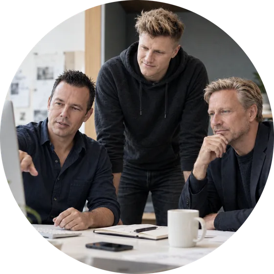 The Conxierge team working together at a desk
